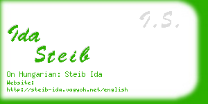 ida steib business card